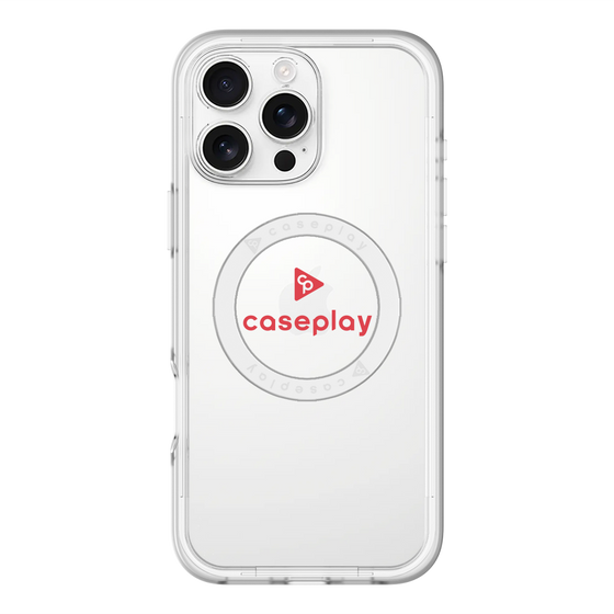 スリムプロテクションプレミアムケース with MagSafe［ オリジナル - caseplayロゴ - レッド/D ］