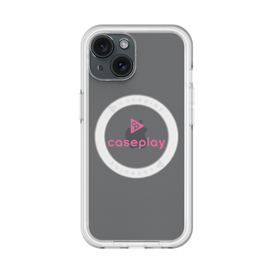 スリムプロテクションプレミアムケース with MagSafe［ オリジナル - caseplayロゴ - ピンク/D ］