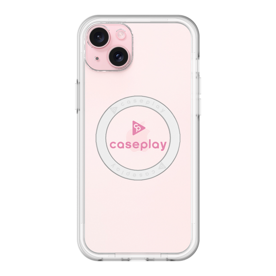 スリムプロテクションプレミアムケース with MagSafe［ オリジナル - caseplayロゴ - ピンク/D ］
