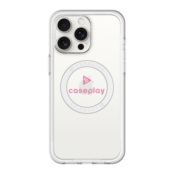 スリムプロテクションプレミアムケース with MagSafe［ オリジナル - caseplayロゴ - ピンク/D ］