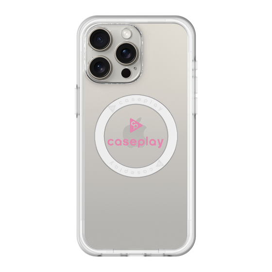スリムプロテクションプレミアムケース with MagSafe［ オリジナル - caseplayロゴ - ピンク/D ］