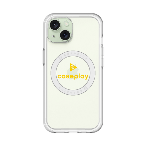 スリムプロテクションプレミアムケース with MagSafe［ オリジナル - caseplayロゴ - イエロー/D ］