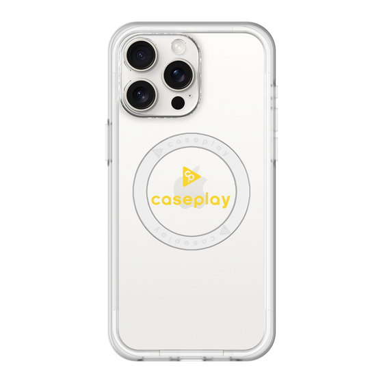 スリムプロテクションプレミアムケース with MagSafe［ オリジナル - caseplayロゴ - イエロー/D ］