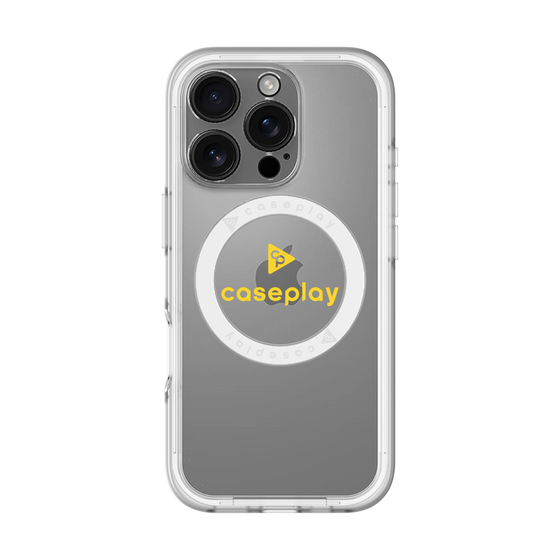 スリムプロテクションプレミアムケース with MagSafe［ オリジナル - caseplayロゴ - イエロー/D ］