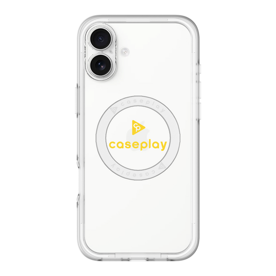 スリムプロテクションプレミアムケース with MagSafe［ オリジナル - caseplayロゴ - イエロー/D ］