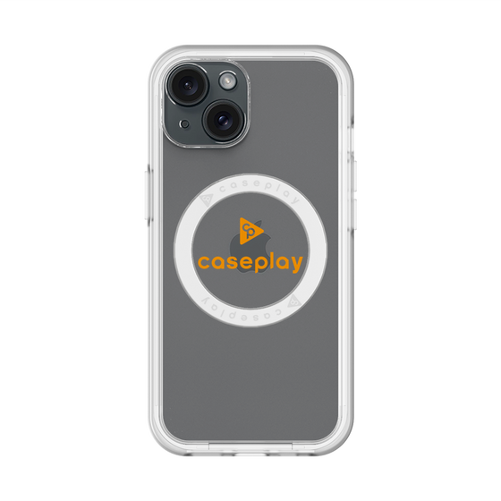 スリムプロテクションプレミアムケース with MagSafe［ オリジナル - caseplayロゴ - オレンジ/D ］