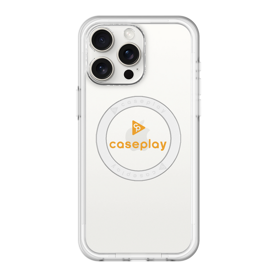 スリムプロテクションプレミアムケース with MagSafe［ オリジナル - caseplayロゴ - オレンジ/D ］