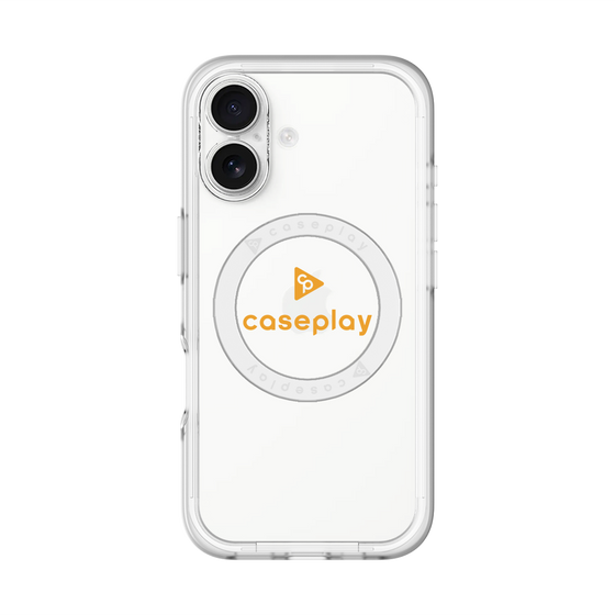 スリムプロテクションプレミアムケース with MagSafe［ オリジナル - caseplayロゴ - オレンジ/D ］
