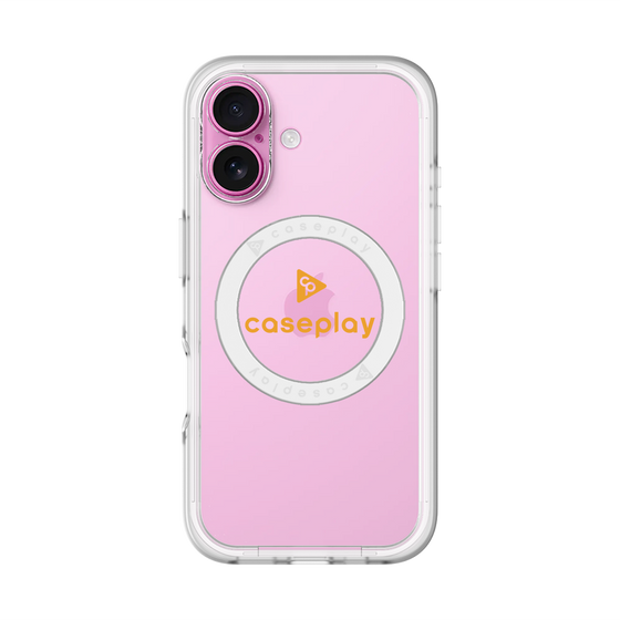 スリムプロテクションプレミアムケース with MagSafe［ オリジナル - caseplayロゴ - オレンジ/D ］