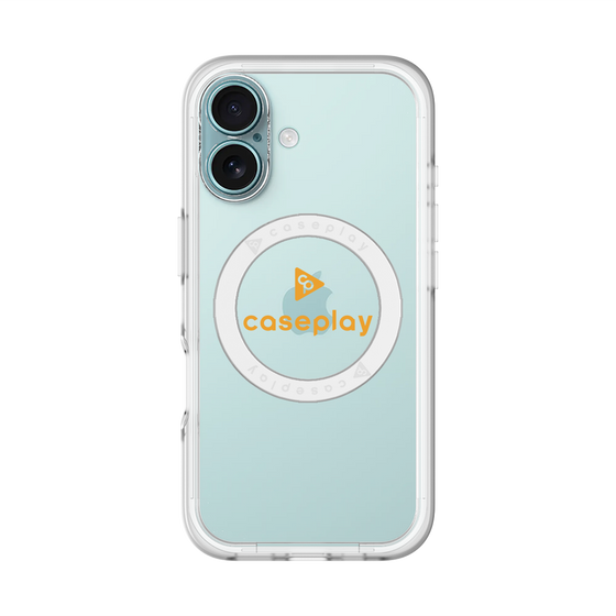 スリムプロテクションプレミアムケース with MagSafe［ オリジナル - caseplayロゴ - オレンジ/D ］