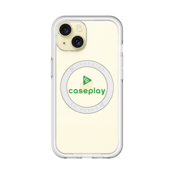 スリムプロテクションプレミアムケース with MagSafe［ オリジナル - caseplayロゴ - グリーン/D ］