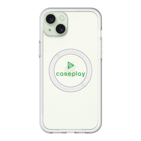 スリムプロテクションプレミアムケース with MagSafe［ オリジナル - caseplayロゴ - グリーン/D ］