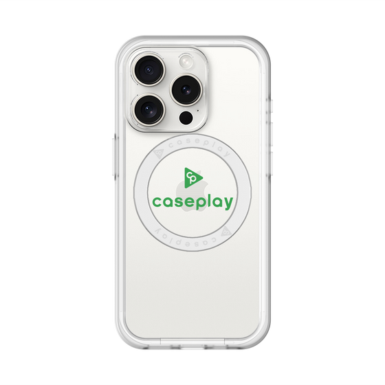 スリムプロテクションプレミアムケース with MagSafe［ オリジナル - caseplayロゴ - グリーン/D ］