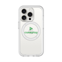 スリムプロテクションプレミアムケース with MagSafe［ オリジナル - caseplayロゴ - グリーン/D ］