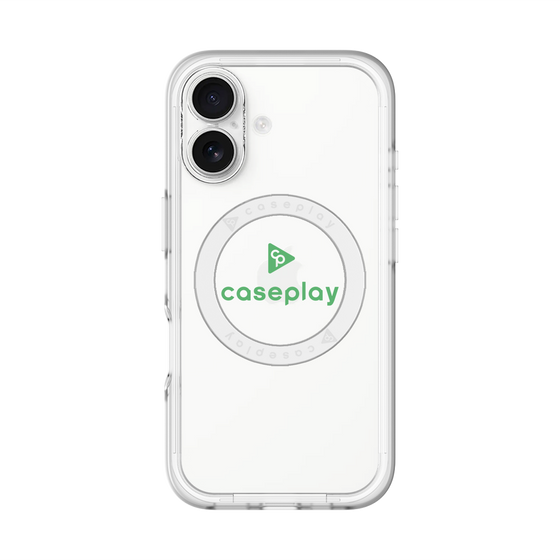 スリムプロテクションプレミアムケース with MagSafe［ オリジナル - caseplayロゴ - グリーン/D ］