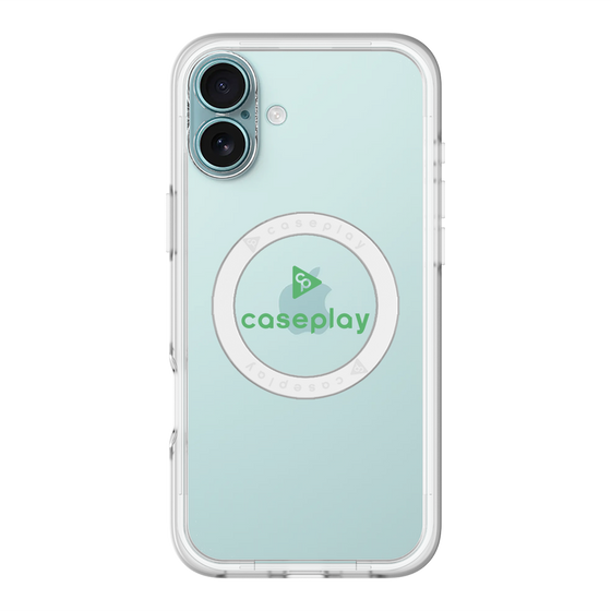 スリムプロテクションプレミアムケース with MagSafe［ オリジナル - caseplayロゴ - グリーン/D ］