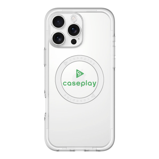 スリムプロテクションプレミアムケース with MagSafe［ オリジナル - caseplayロゴ - グリーン/D ］