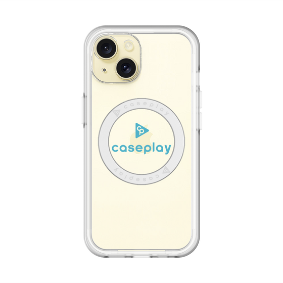 スリムプロテクションプレミアムケース with MagSafe［ オリジナル - caseplayロゴ - ライトブルー/D ］