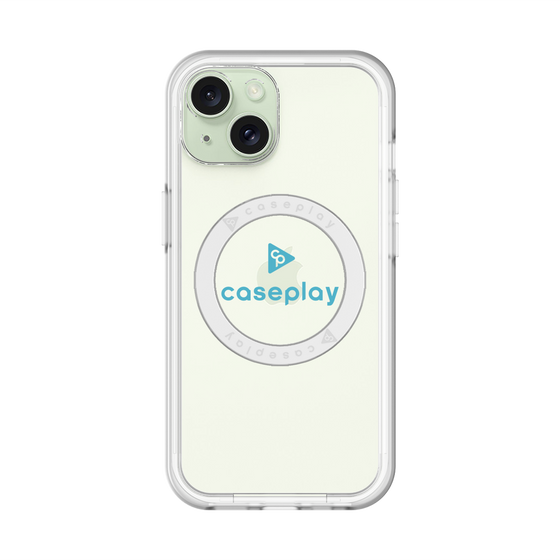 スリムプロテクションプレミアムケース with MagSafe［ オリジナル - caseplayロゴ - ライトブルー/D ］