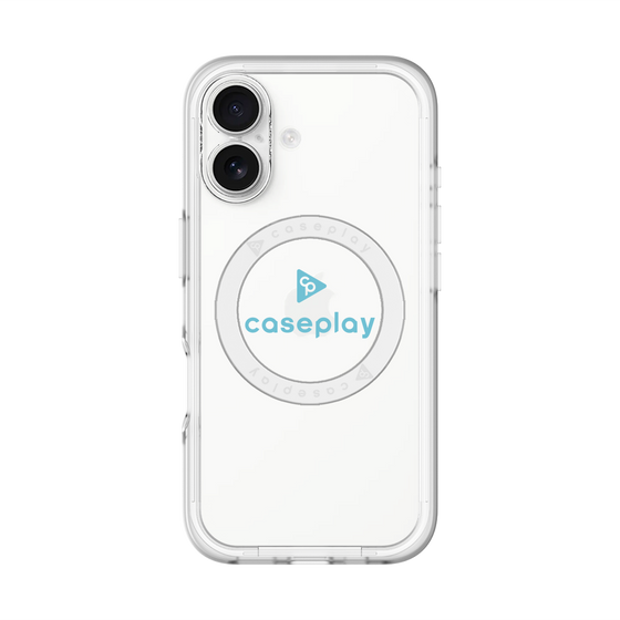 スリムプロテクションプレミアムケース with MagSafe［ オリジナル - caseplayロゴ - ライトブルー/D ］