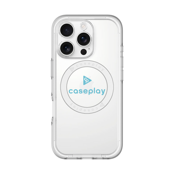 スリムプロテクションプレミアムケース with MagSafe［ オリジナル - caseplayロゴ - ライトブルー/D ］