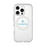 スリムプロテクションプレミアムケース with MagSafe［ オリジナル - caseplayロゴ - ライトブルー/D ］