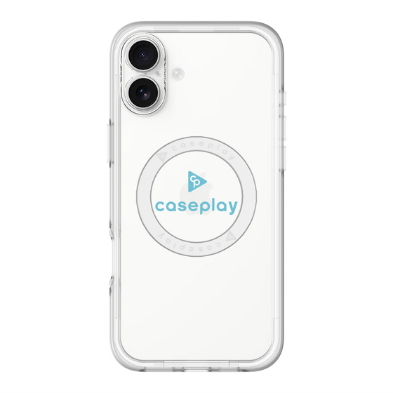スリムプロテクションプレミアムケース with MagSafe［ オリジナル - caseplayロゴ - ライトブルー/D ］