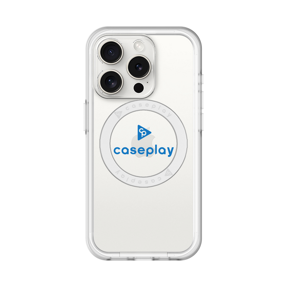 スリムプロテクションプレミアムケース with MagSafe［ オリジナル - caseplayロゴ - ブルー/D ］