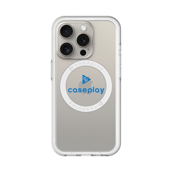 スリムプロテクションプレミアムケース with MagSafe［ オリジナル - caseplayロゴ - ブルー/D ］