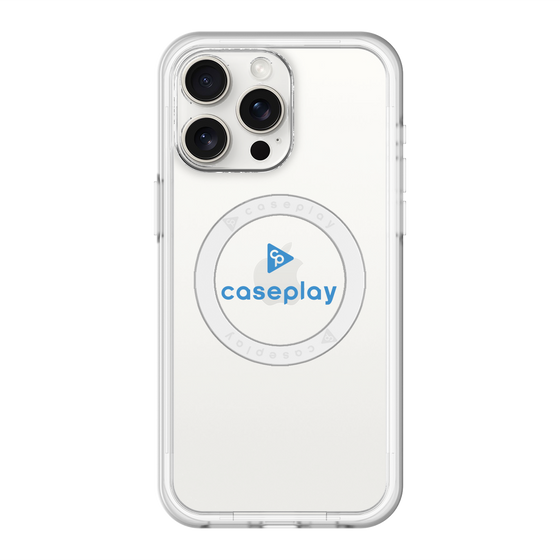 スリムプロテクションプレミアムケース with MagSafe［ オリジナル - caseplayロゴ - ブルー/D ］