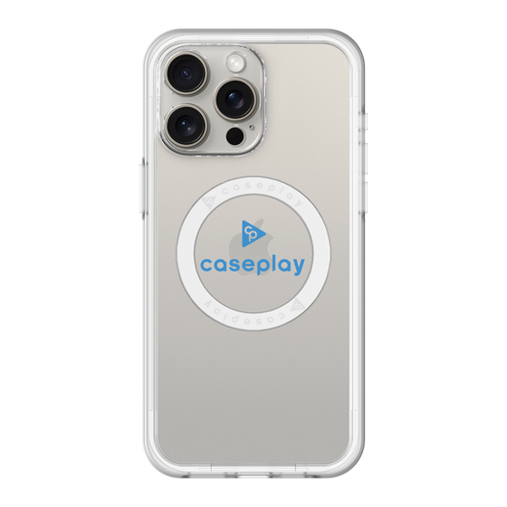 スリムプロテクションプレミアムケース with MagSafe［ オリジナル - caseplayロゴ - ブルー/D ］