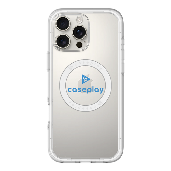 スリムプロテクションプレミアムケース with MagSafe［ オリジナル - caseplayロゴ - ブルー/D ］