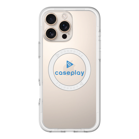 スリムプロテクションプレミアムケース with MagSafe［ オリジナル - caseplayロゴ - ブルー/D ］