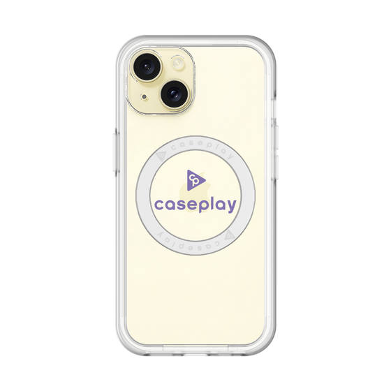 スリムプロテクションプレミアムケース with MagSafe［ オリジナル - caseplayロゴ - パープル/D ］