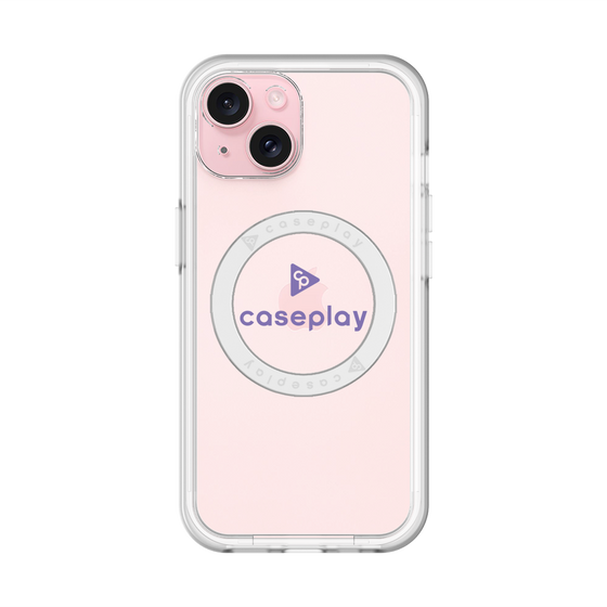 スリムプロテクションプレミアムケース with MagSafe［ オリジナル - caseplayロゴ - パープル/D ］