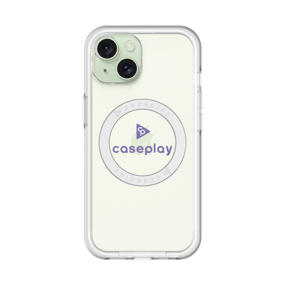 スリムプロテクションプレミアムケース with MagSafe［ オリジナル - caseplayロゴ - パープル/D ］