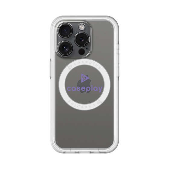 スリムプロテクションプレミアムケース with MagSafe［ オリジナル - caseplayロゴ - パープル/D ］