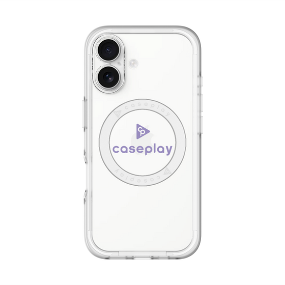 スリムプロテクションプレミアムケース with MagSafe［ オリジナル - caseplayロゴ - パープル/D ］