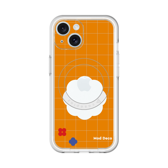 スリムプロテクションプレミアムケース with MagSafe［ Mod Deco - オリジナル - レトロオレンジ ］