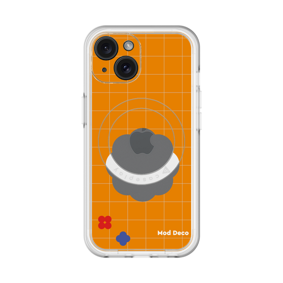 スリムプロテクションプレミアムケース with MagSafe［ Mod Deco - オリジナル - レトロオレンジ ］