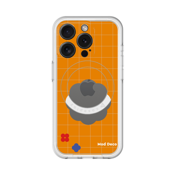 スリムプロテクションプレミアムケース with MagSafe［ Mod Deco - オリジナル - レトロオレンジ ］