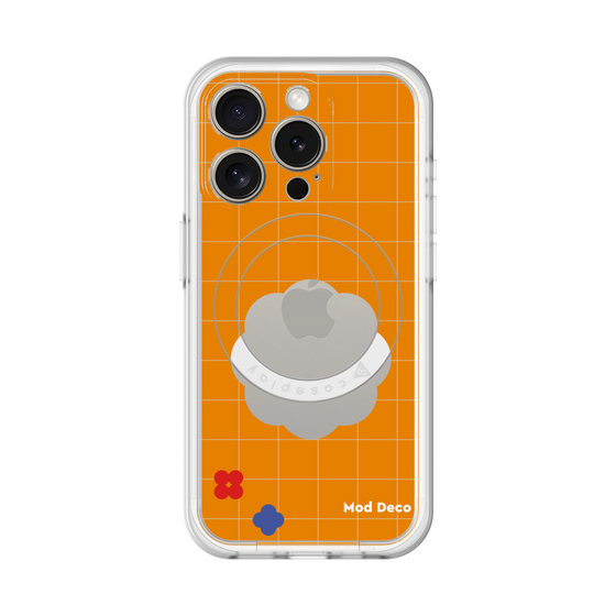 スリムプロテクションプレミアムケース with MagSafe［ Mod Deco - オリジナル - レトロオレンジ ］