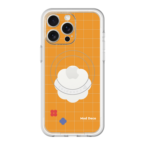 スリムプロテクションプレミアムケース with MagSafe［ Mod Deco - オリジナル - レトロオレンジ ］