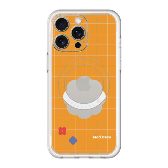 スリムプロテクションプレミアムケース with MagSafe［ Mod Deco - オリジナル - レトロオレンジ ］