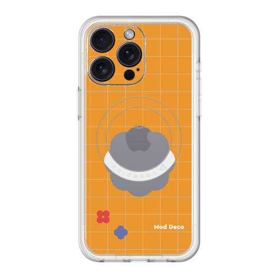 スリムプロテクションプレミアムケース with MagSafe［ Mod Deco - オリジナル - レトロオレンジ ］