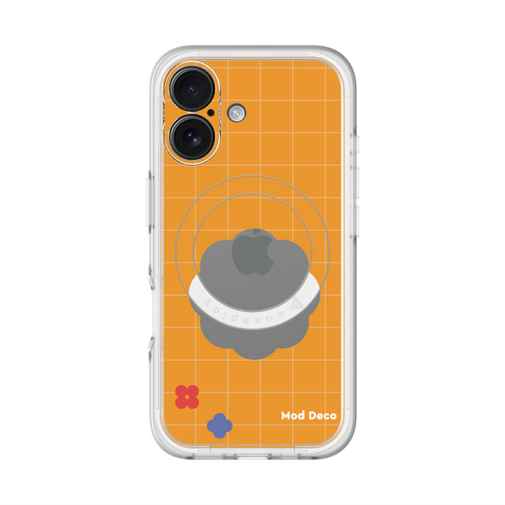 スリムプロテクションプレミアムケース with MagSafe［ Mod Deco - オリジナル - レトロオレンジ ］