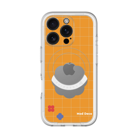 スリムプロテクションプレミアムケース with MagSafe［ Mod Deco - オリジナル - レトロオレンジ ］