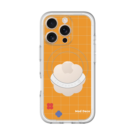 スリムプロテクションプレミアムケース with MagSafe［ Mod Deco - オリジナル - レトロオレンジ ］