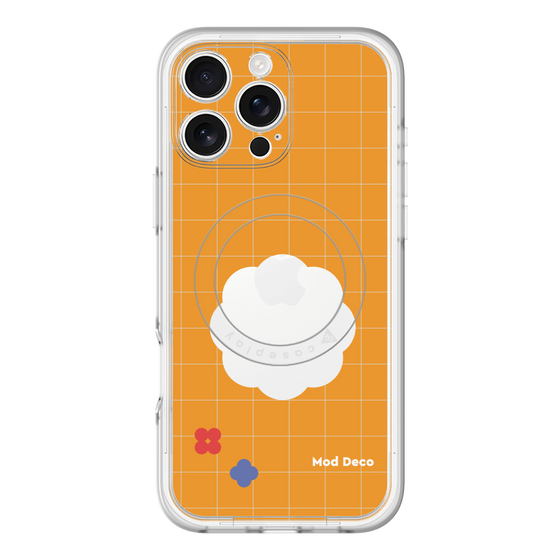 スリムプロテクションプレミアムケース with MagSafe［ Mod Deco - オリジナル - レトロオレンジ ］