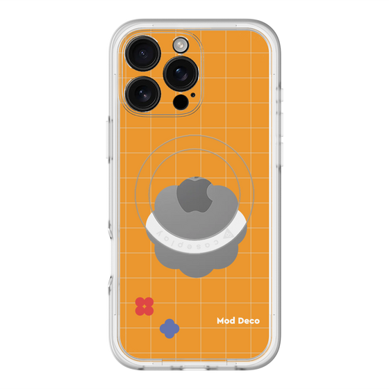 スリムプロテクションプレミアムケース with MagSafe［ Mod Deco - オリジナル - レトロオレンジ ］
